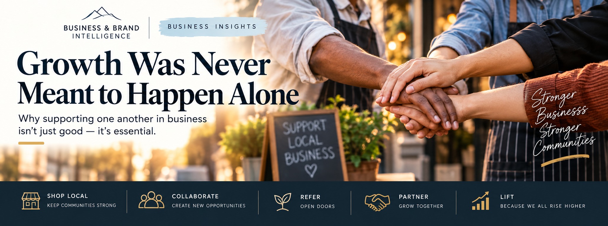 Growth Was Never Meant to Happen Alone — supporting local businesses through collaboration, referrals, partnerships and community